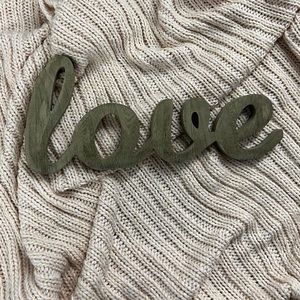 Wood “Love” Sign